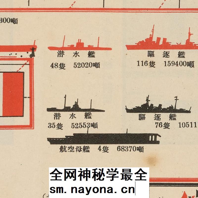 【舆图】1935年二战 日绘太平洋战争攻防战略图纸