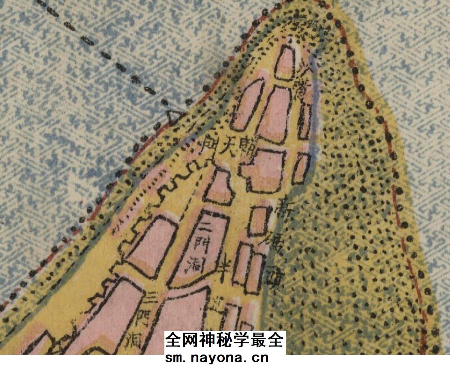 【舆图】1930年 重庆市街道图 晚清民国明朝历史老地图高清图片