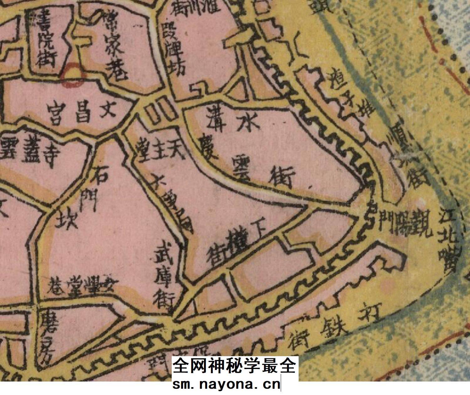 【舆图】1930年 重庆市街道图 晚清民国明朝历史老地图高清图片
