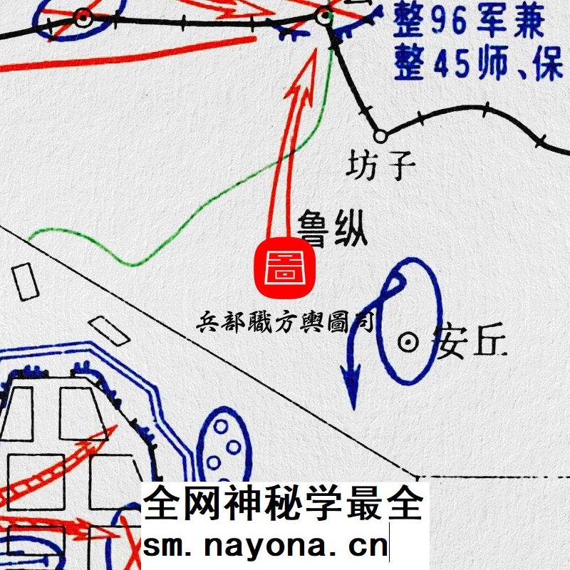 【舆图】解放战争国共胶济路中段战役经过要图 高清JPG