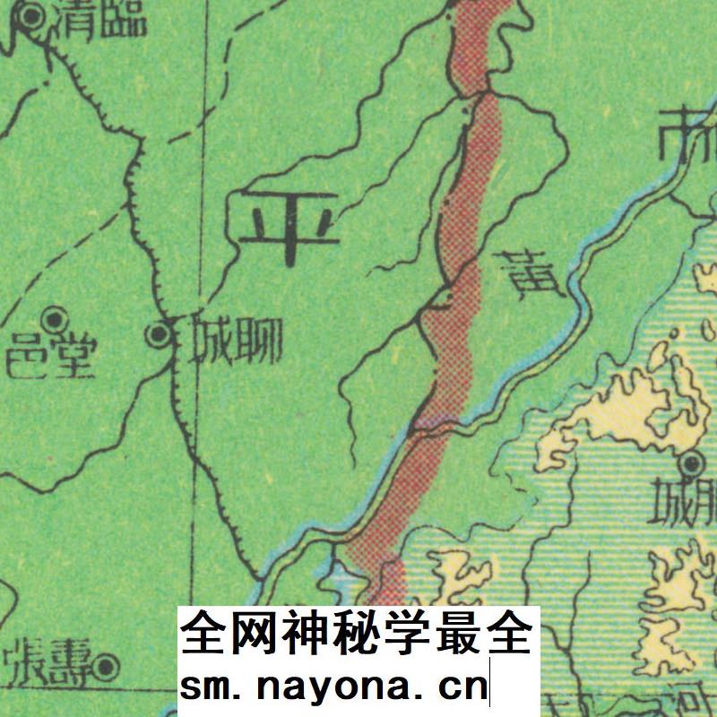 【舆图】1950年山东分县详图 非实物电子版山东老地图
