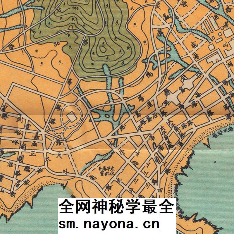 【舆图】1947年青岛市街图 民国36年青岛市老地图