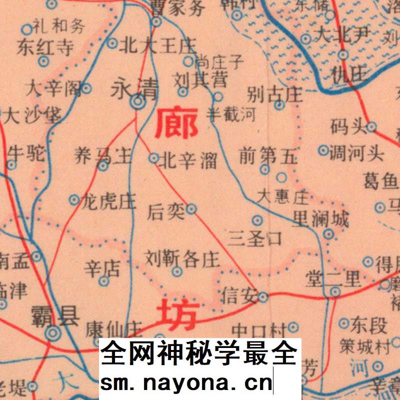 【舆图】河北省明细地图 80年代挂图 （1986年）