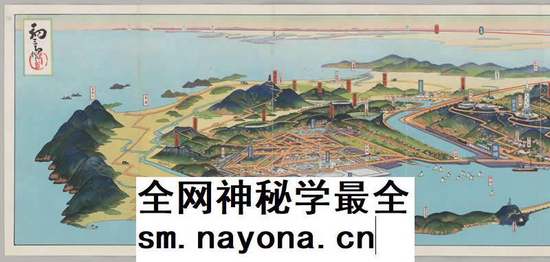 【舆图】1927年旅顺鸟瞰彩绘地图 民国旅顺港老地图