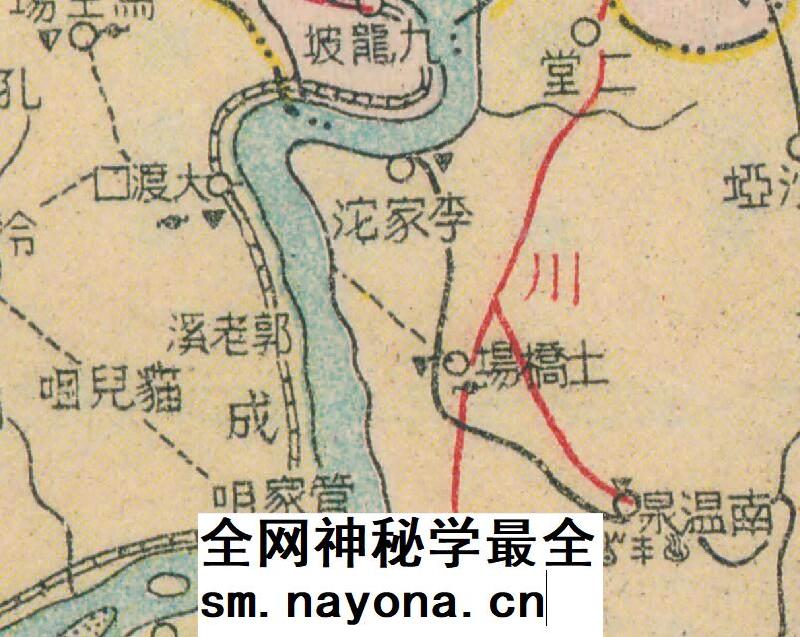 舆图司 1943年重庆市附近交通详图 晚晴民国老地图 高清图片