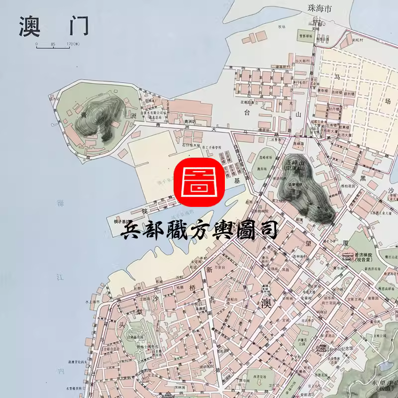 【舆图】1988年澳门地图 80年代老地图 主图