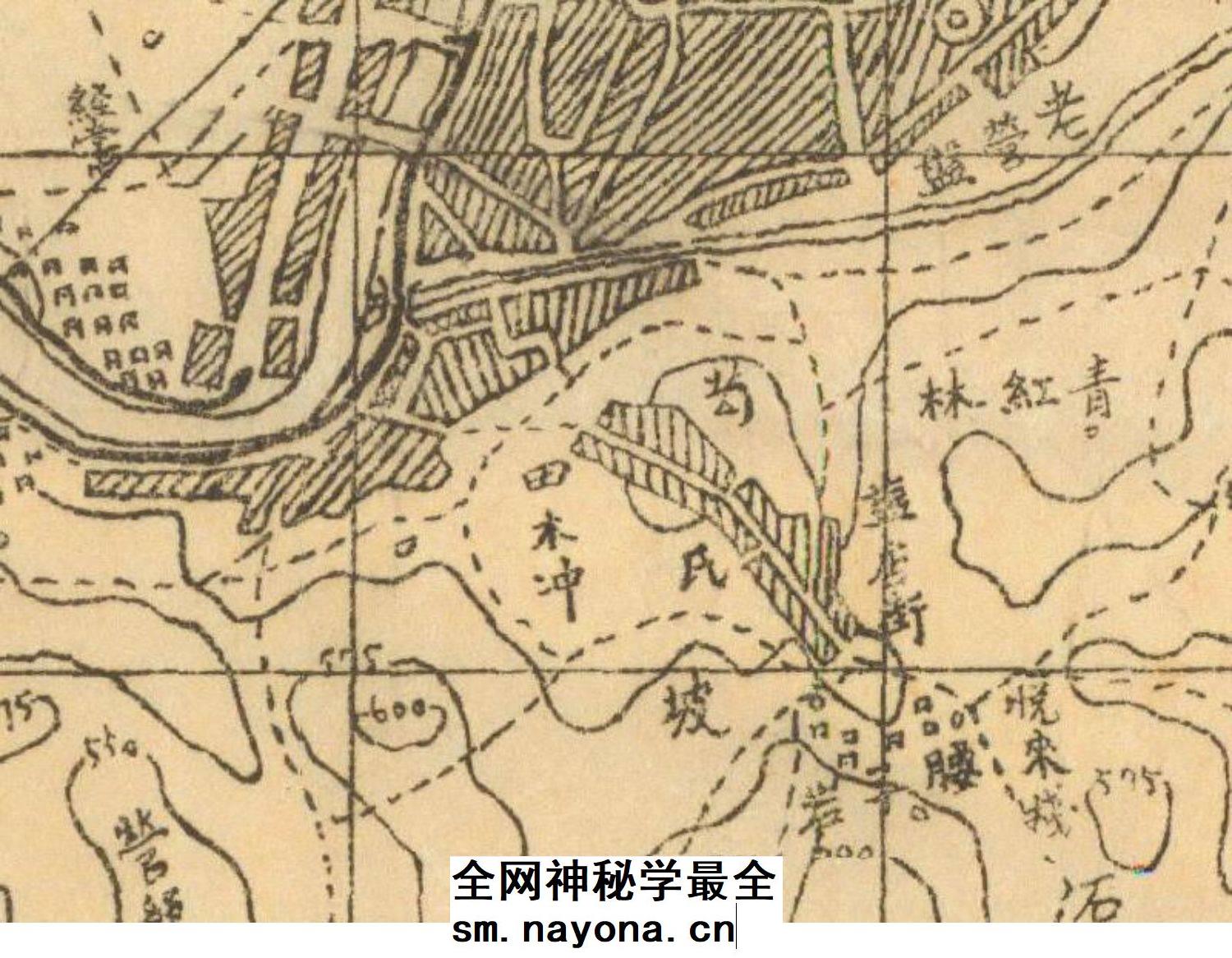 【舆图】1939年四川省自贡市市区图晚清民国明朝历史老地图高清图 已售 4