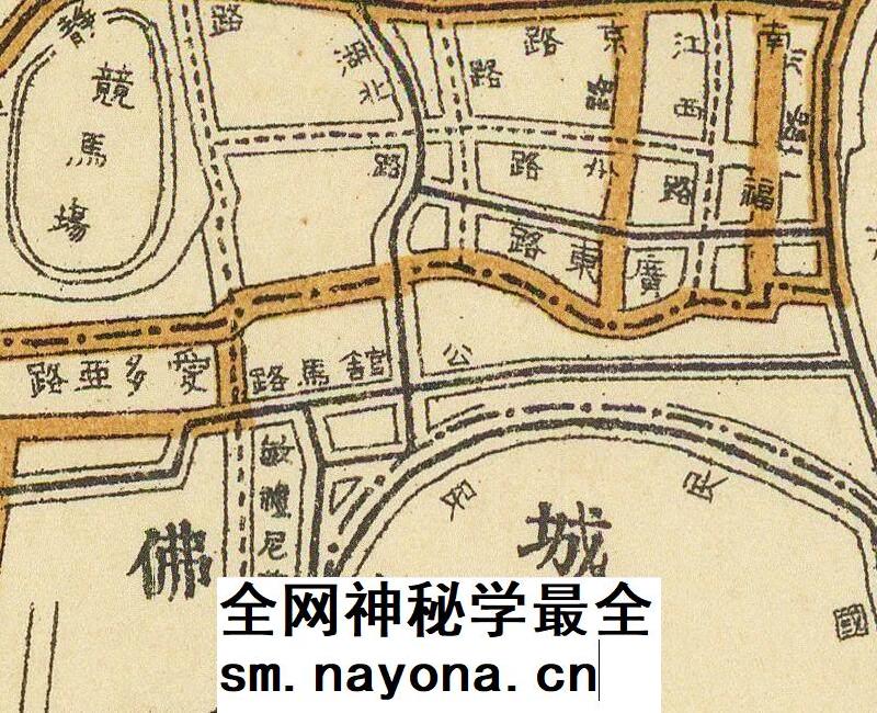 【舆图】1927年上海电车线路图 地面无轨电车交通图 民国16年