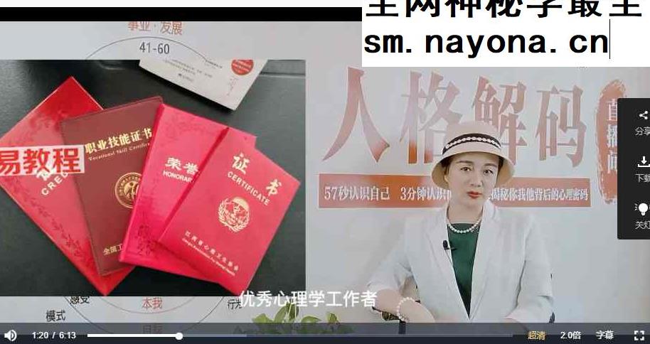 《人格解码》初级班+中级班 视频30集