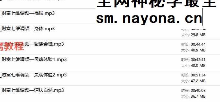 道家七维财富调频录音7集