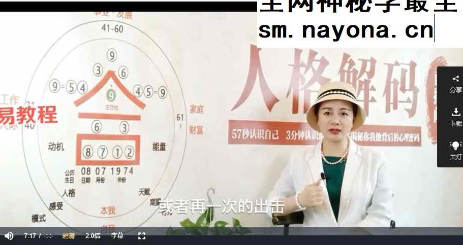 《人格解码》初级班+中级班 视频30集