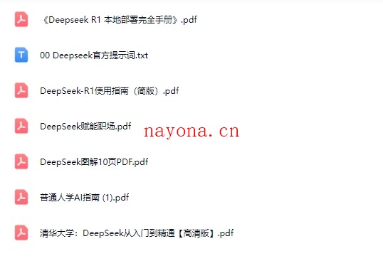 清华大学《Deepseek从入门到精通》《职场应用赋能》《指令》《部署》《操作指南》合集【Bg-0098】