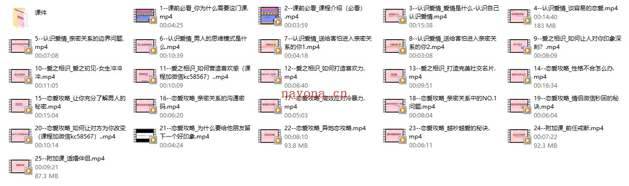 小K傻白《亲密关系必修课》送配套电子版课程资料