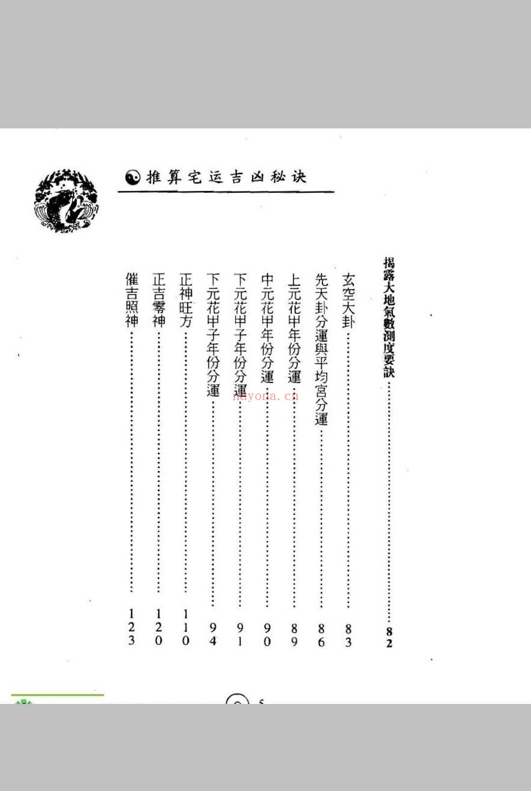 推算宅运吉凶秘诀