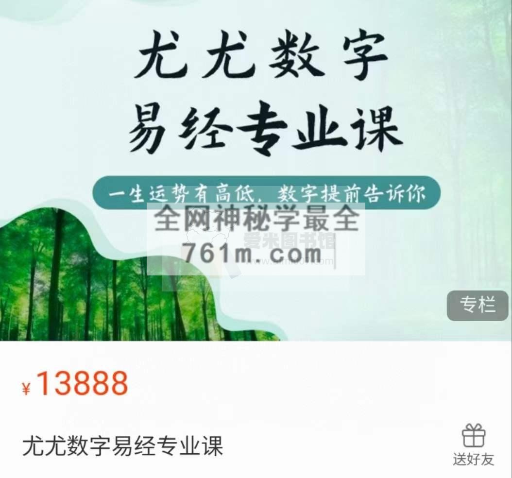 尤尤数字易经专业课