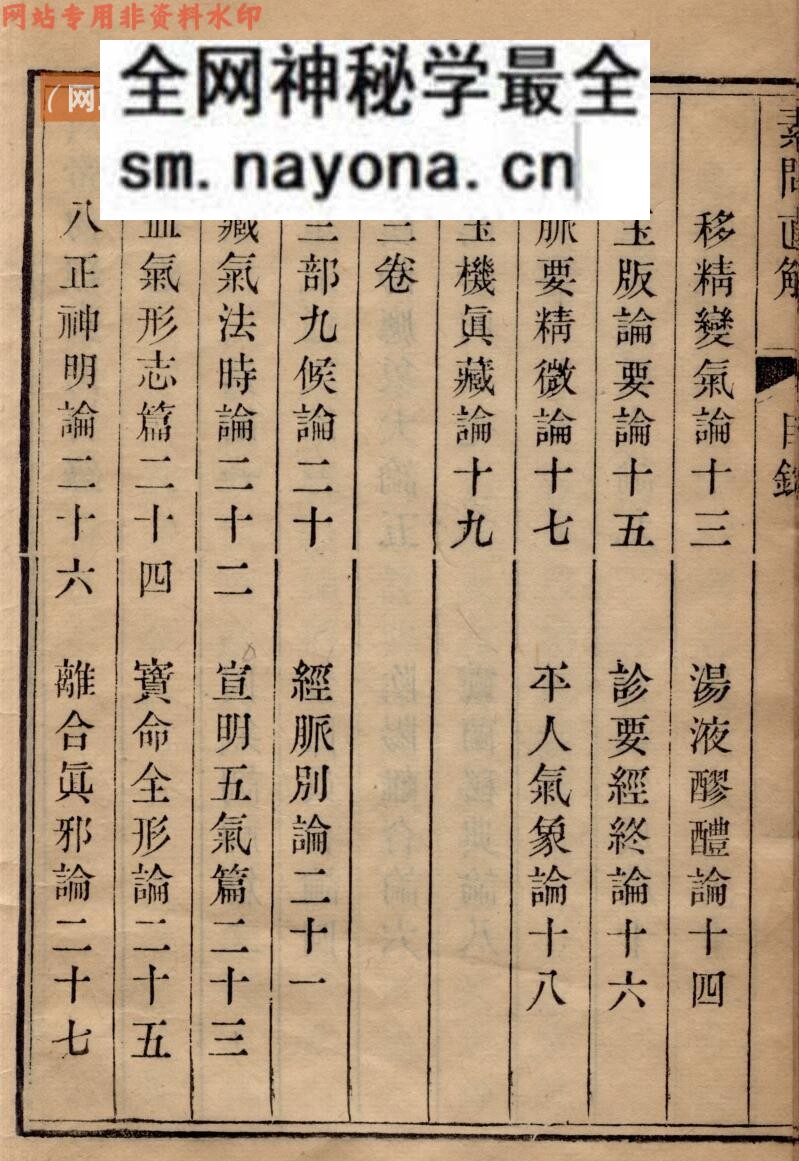 中医古籍《黄帝素问直解》