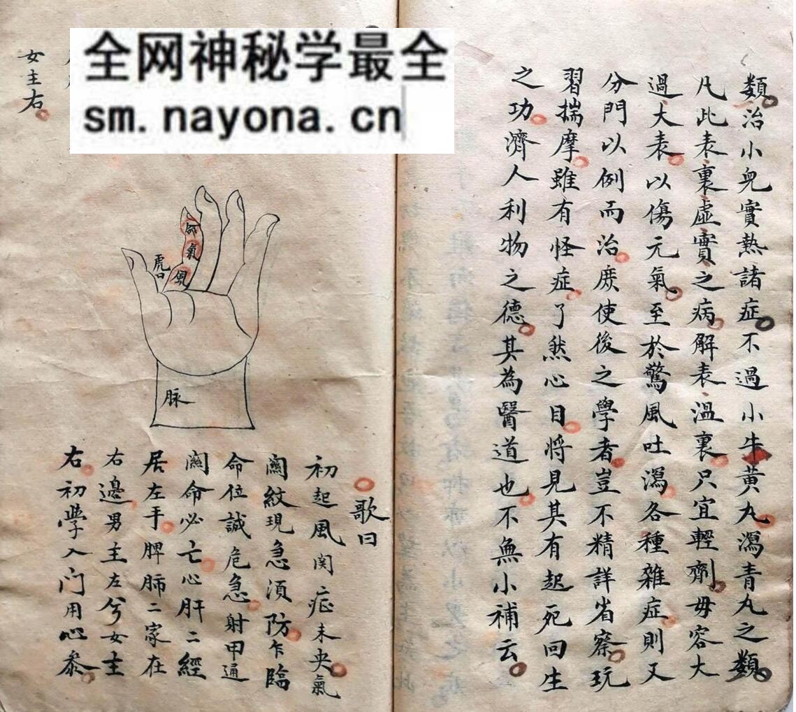 古籍《祖传小儿神火经纹秘诀》