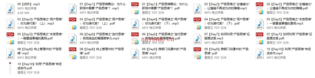 Chic原醉《职场脱颖而出的产品思维课》完结