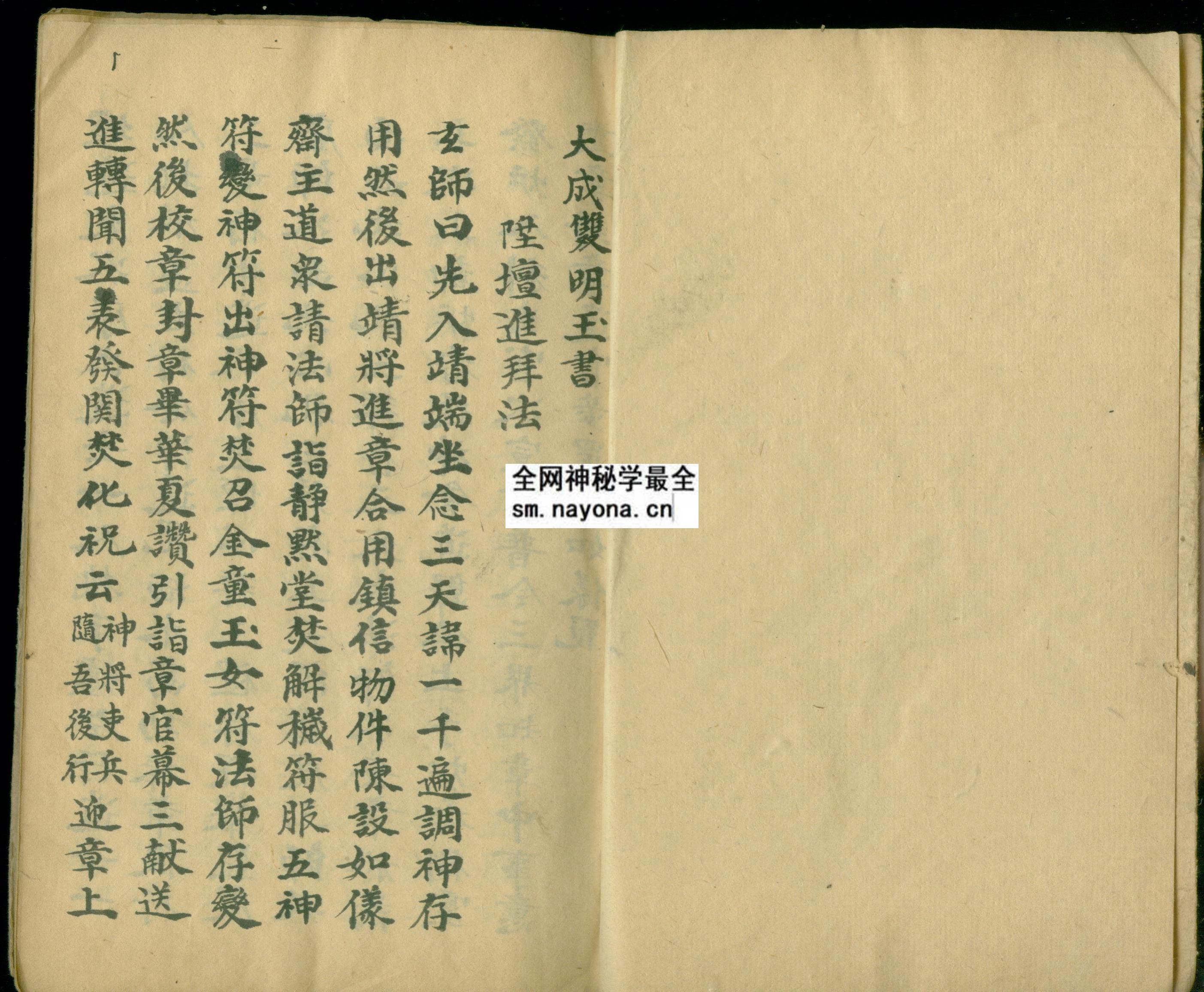 大成双明玉书升坛进拜章表法  （电子版）