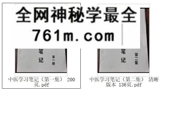 《中医学习笔记（2册）》
