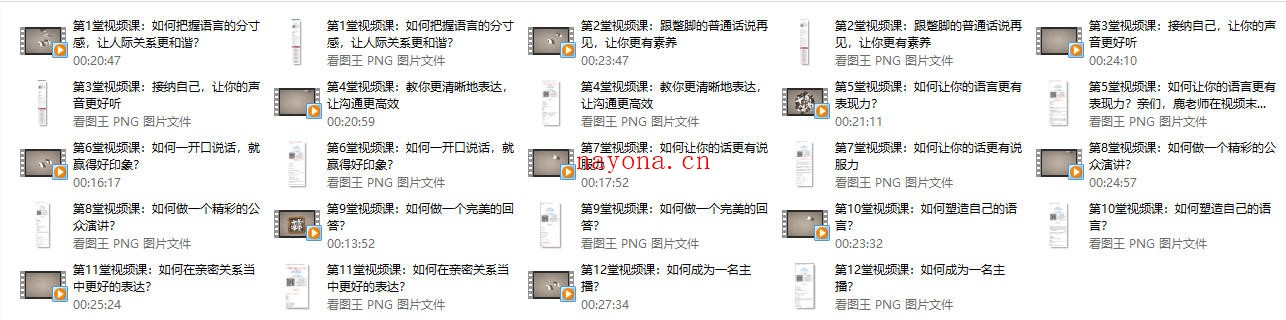 12堂课提高你的语言表达能力，让你更有魅力（完结附音频、视频、笔记）