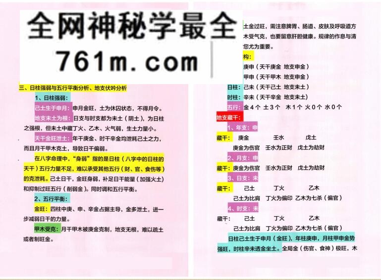 心有灵犀-《四柱八字精批实例大全》