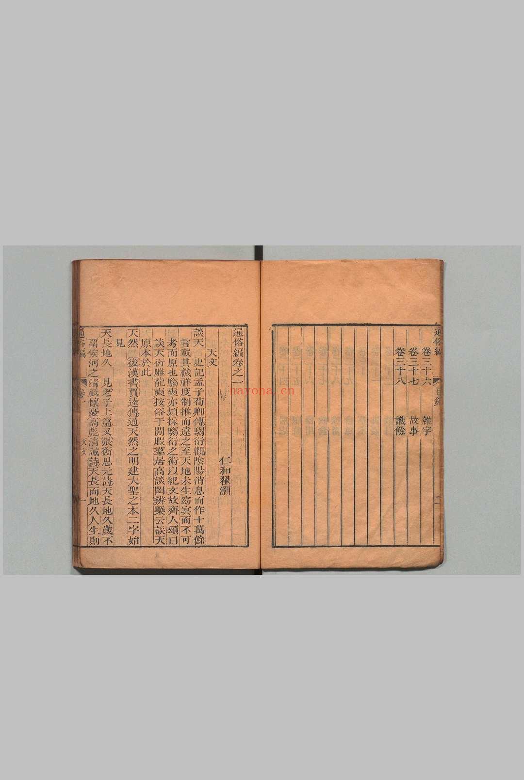 通俗编 38卷 翟灏(清), 无不宜斋