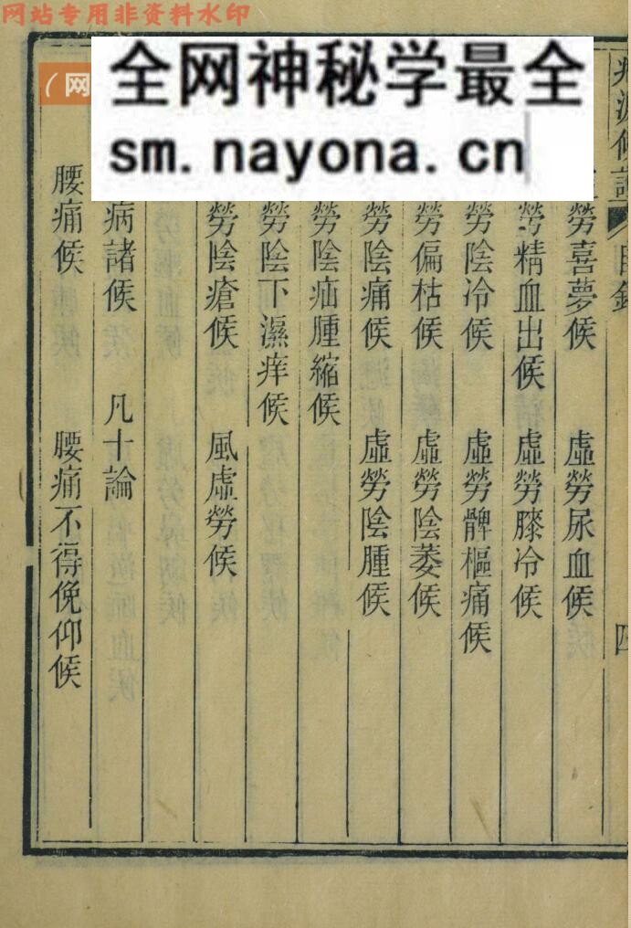 《病源候论》