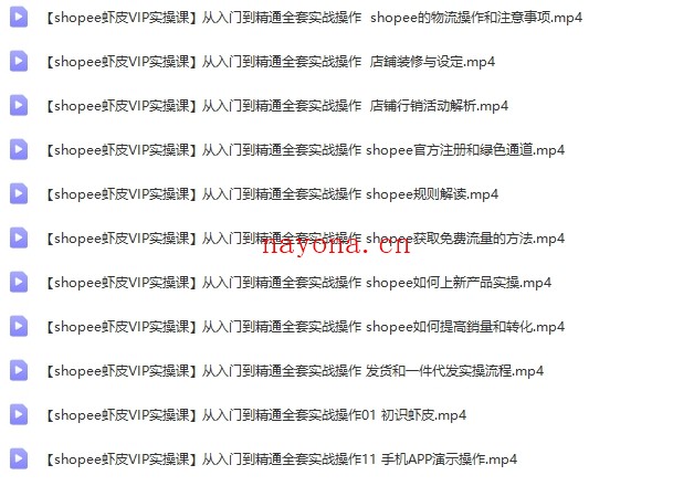 Shopee运营系列教程【Ae-0005】