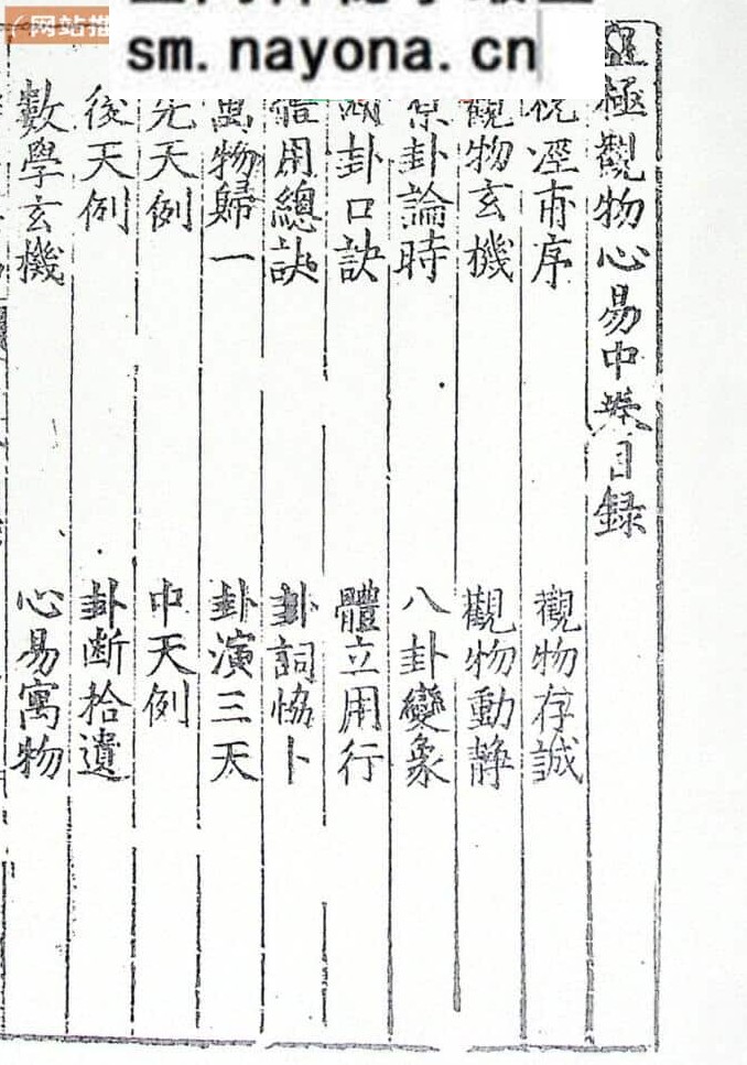 梅花易数古籍《皇极观物心易》