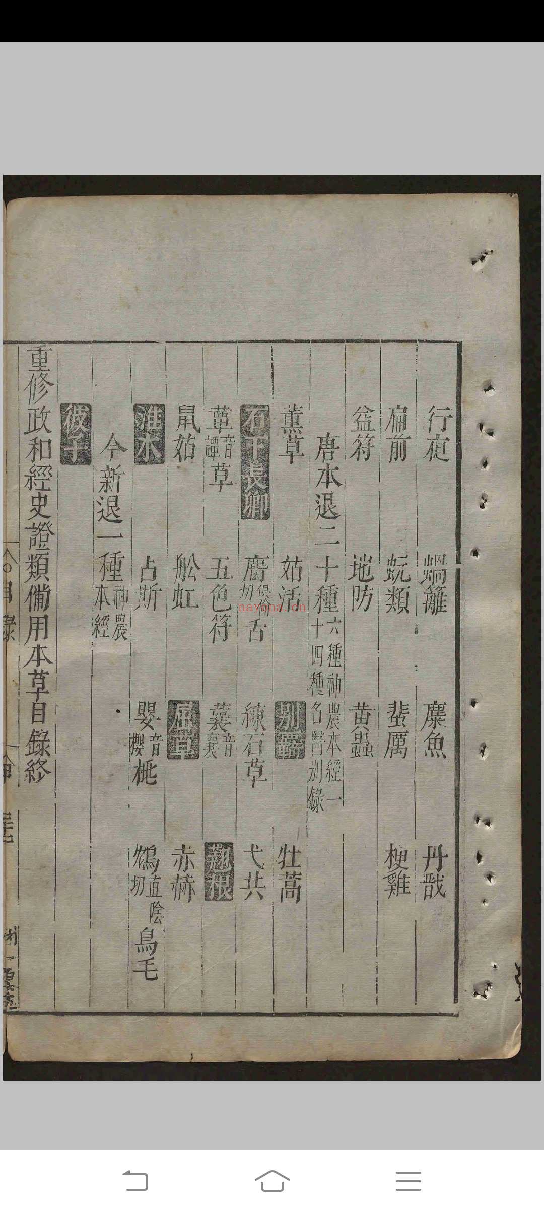 重修政和经史证类备用本草.三十卷.唐慎微.明天启间
