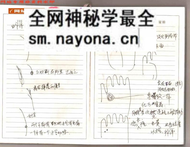 冲天居士李纯文《手面相授徒讲课笔记》61页双面