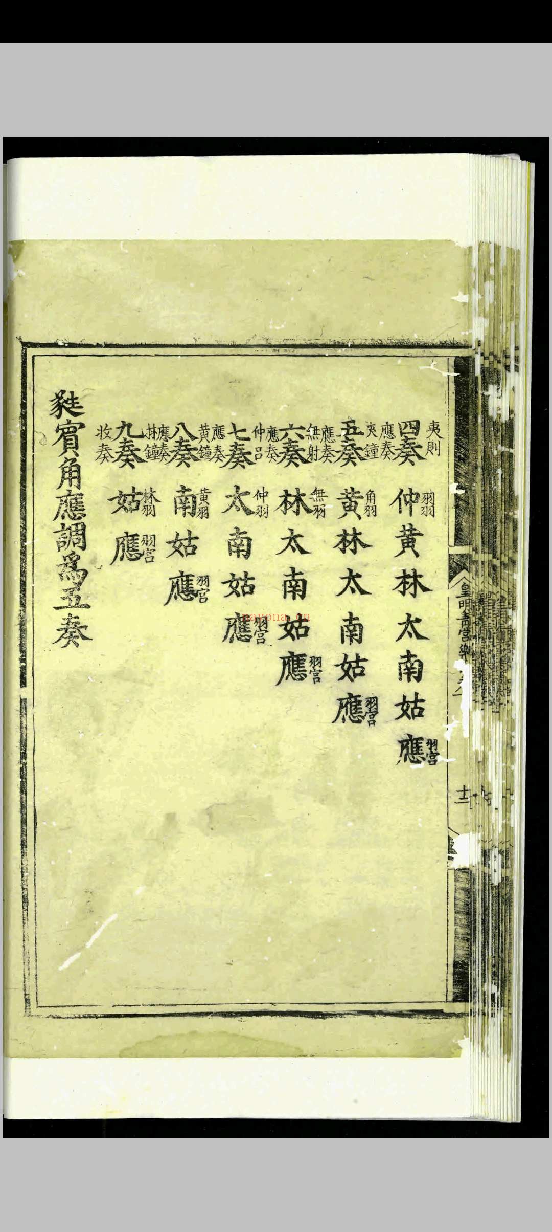 皇明清宫乐调.三卷.李文察.明嘉靖间.刻本