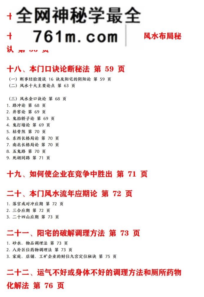《阳宅四兽风水弟子笔记》_古籍书阁
