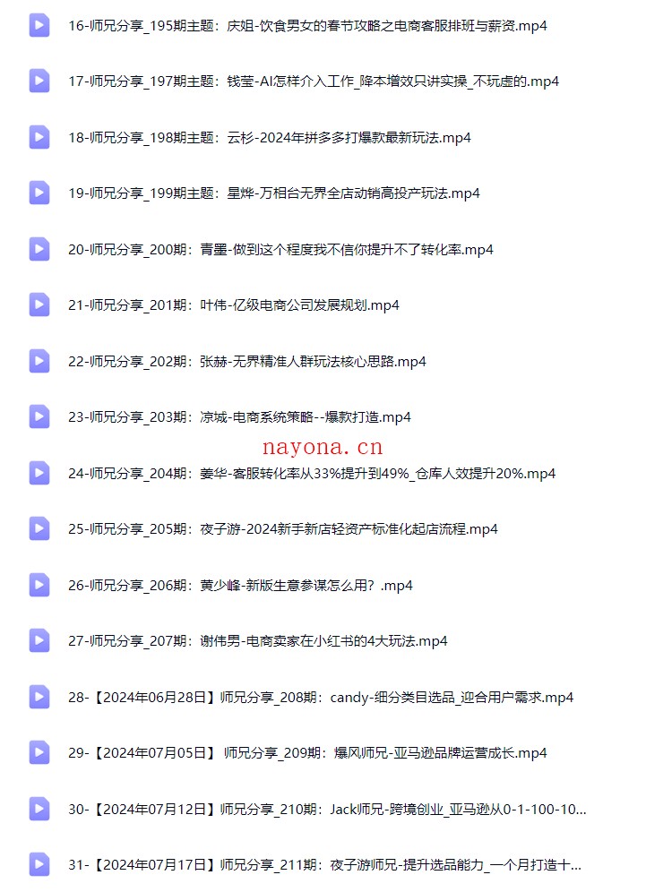 31天系统电商玩法实战课程：店铺运营与成交提升训练