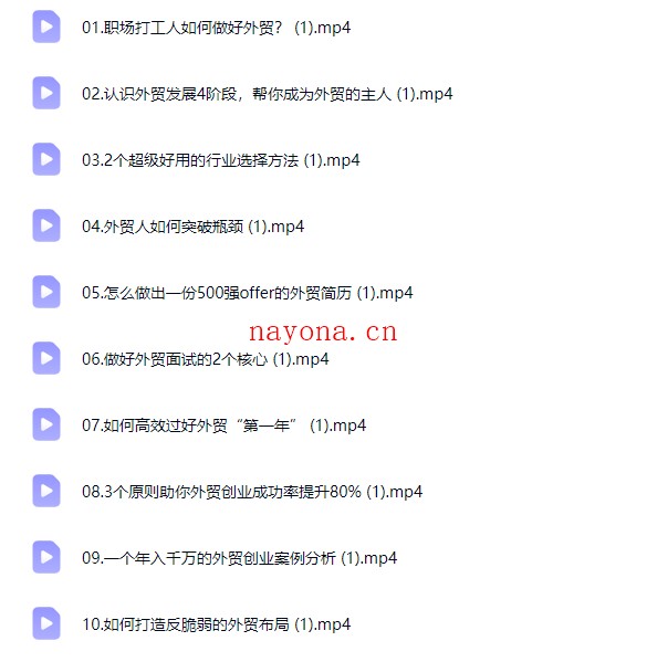 帮你成为外贸高手2025最新课程，帮助你以最快的效率，最稳的方法进行外贸创业课程【Ag-0241】