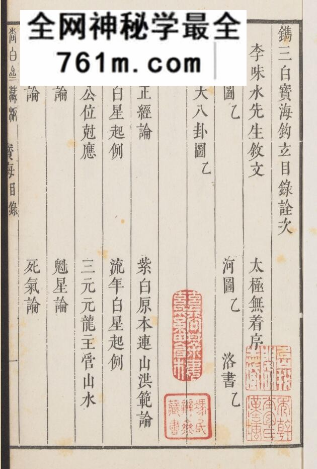 古代择吉日玄宫飞星法秘本《镌三白宝海钩立》3卷（康熙39年古本）百度网盘分享