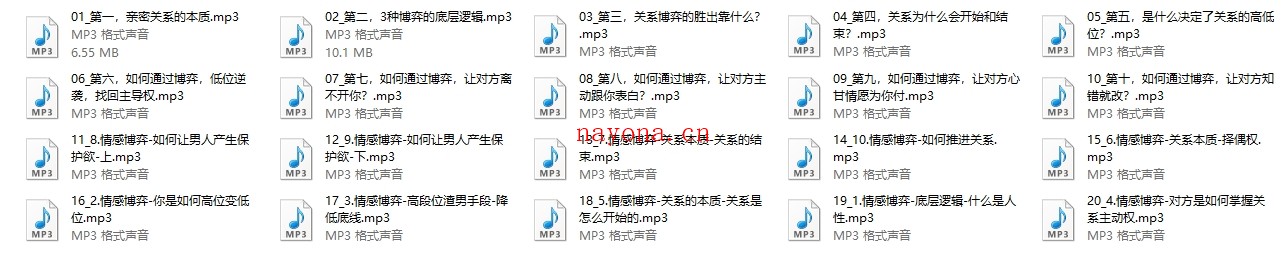 扎男关系博弈课(拒绝卑微和低位)音频