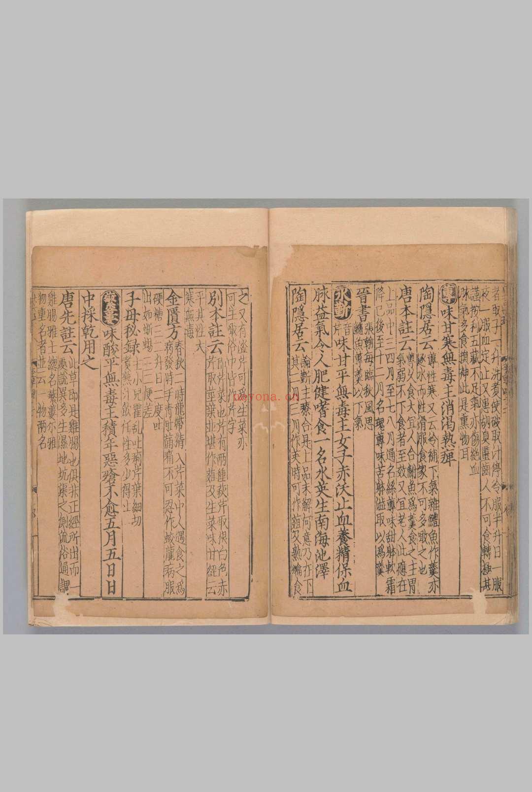 新编类要图注本草42卷.目1卷.上5卷.[宋唐慎微]寇宗奭撰刘信甫.许洪校.[宋末元初]刊(建安余彦国励贤堂)