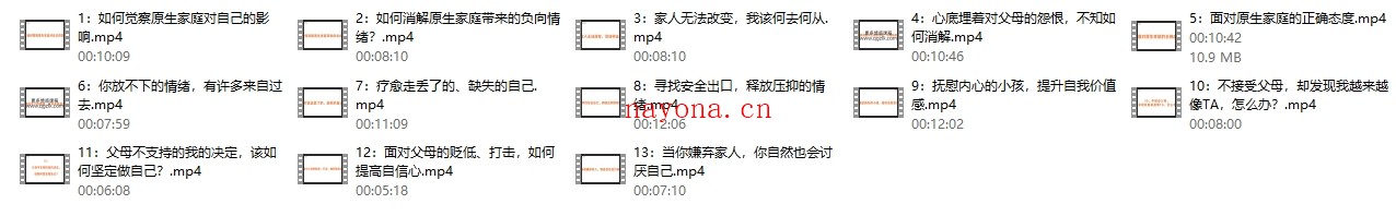 赛维原生家庭系列(13集视频)