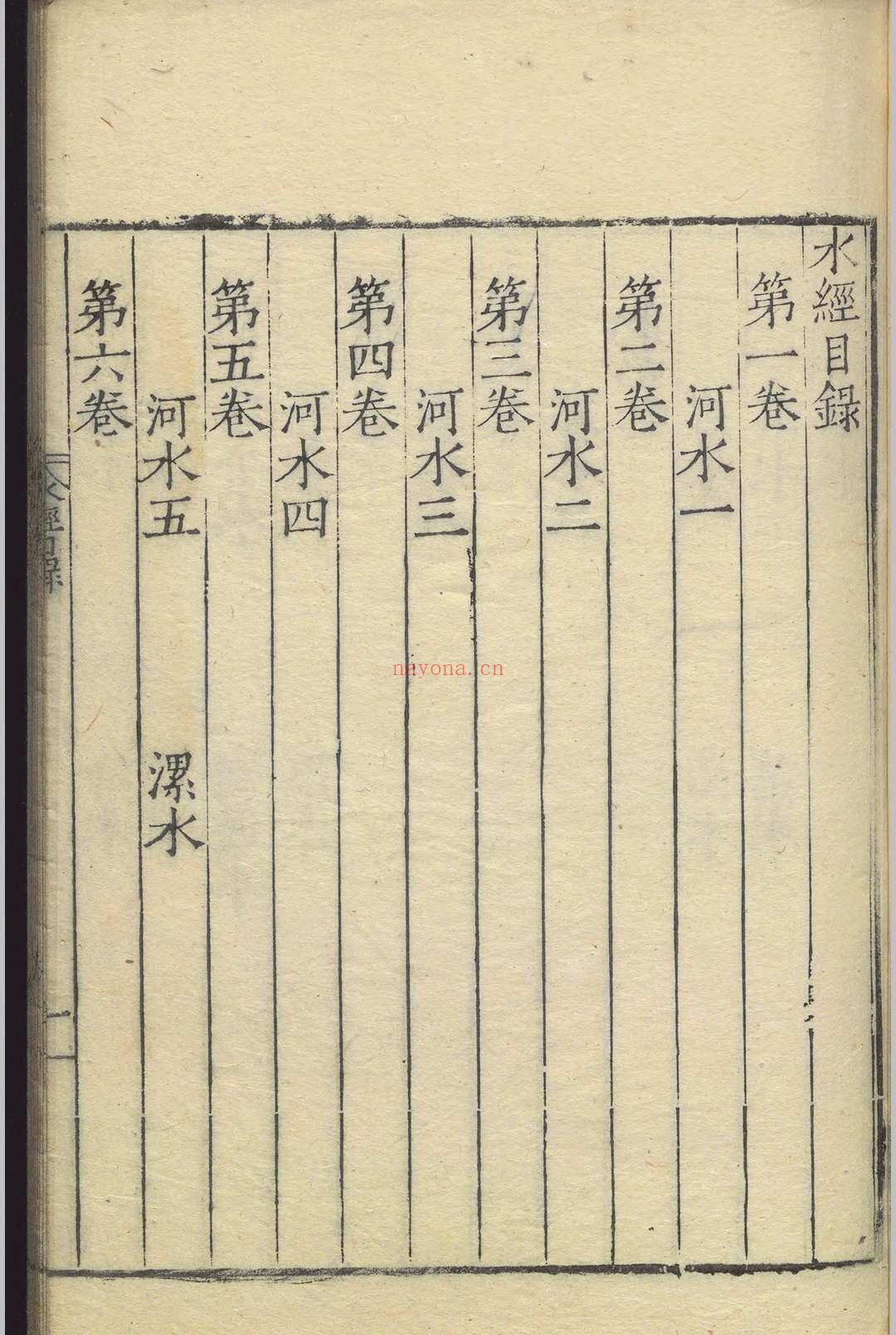 水经.四十卷.桑钦.明嘉靖十三年