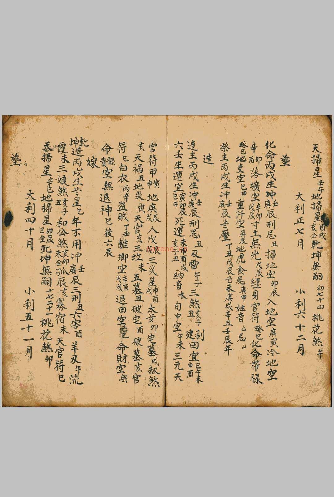 造葬化命避忌