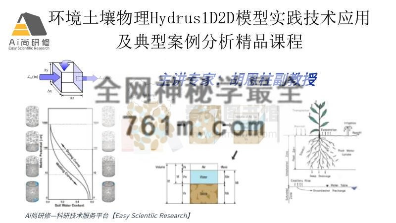 Ai尚研修《环境土壤物理Hydrus1D2D模型实践技术应用及典型案例分析精品课程》