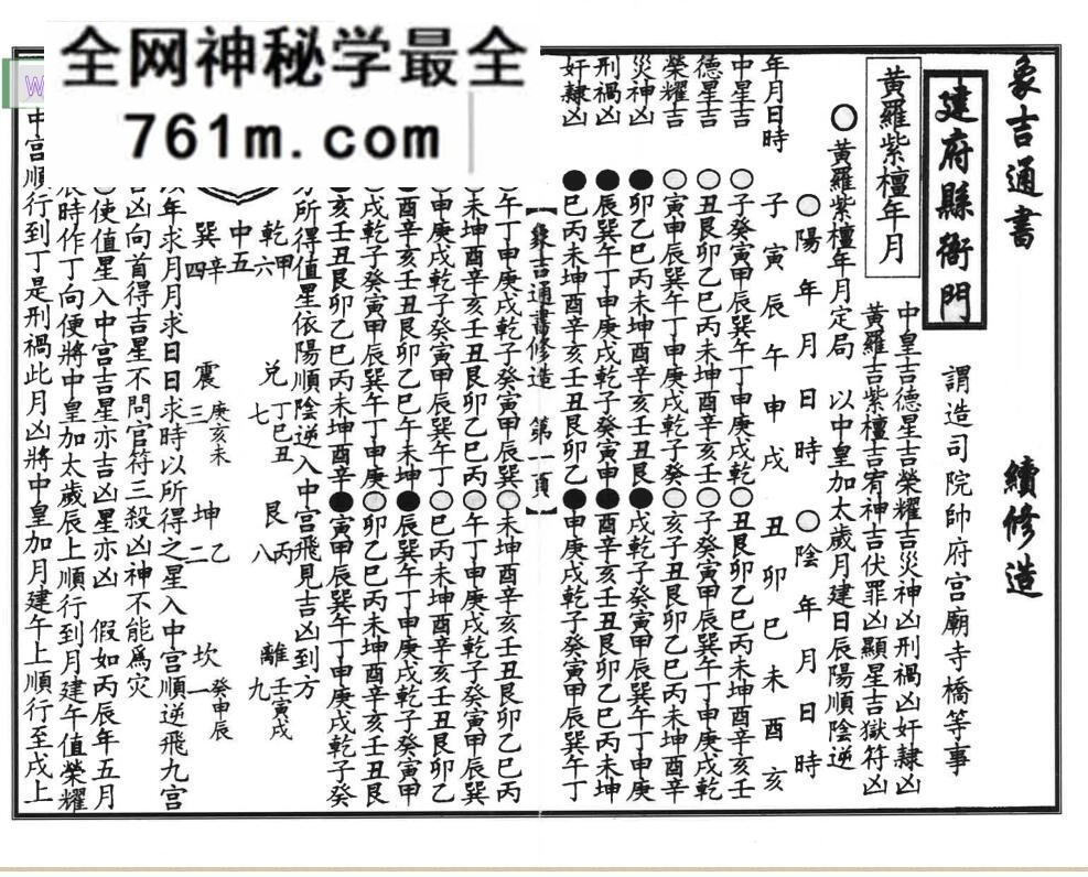 《象吉通书》 修造