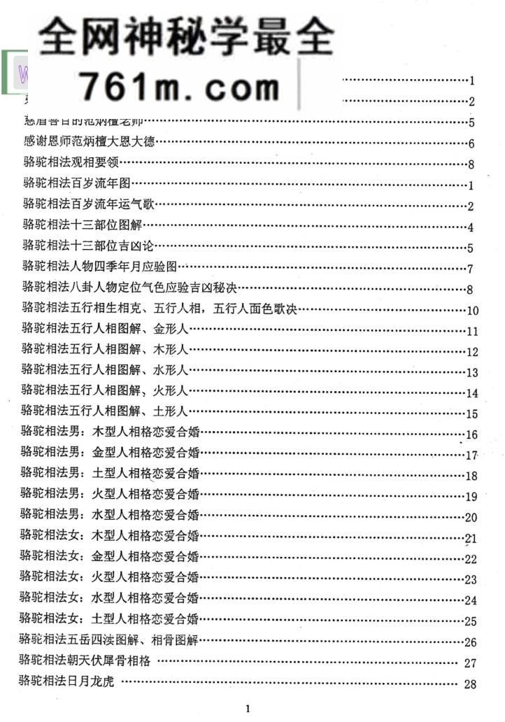 《骆驼相法：面相观阴阳宅风水》