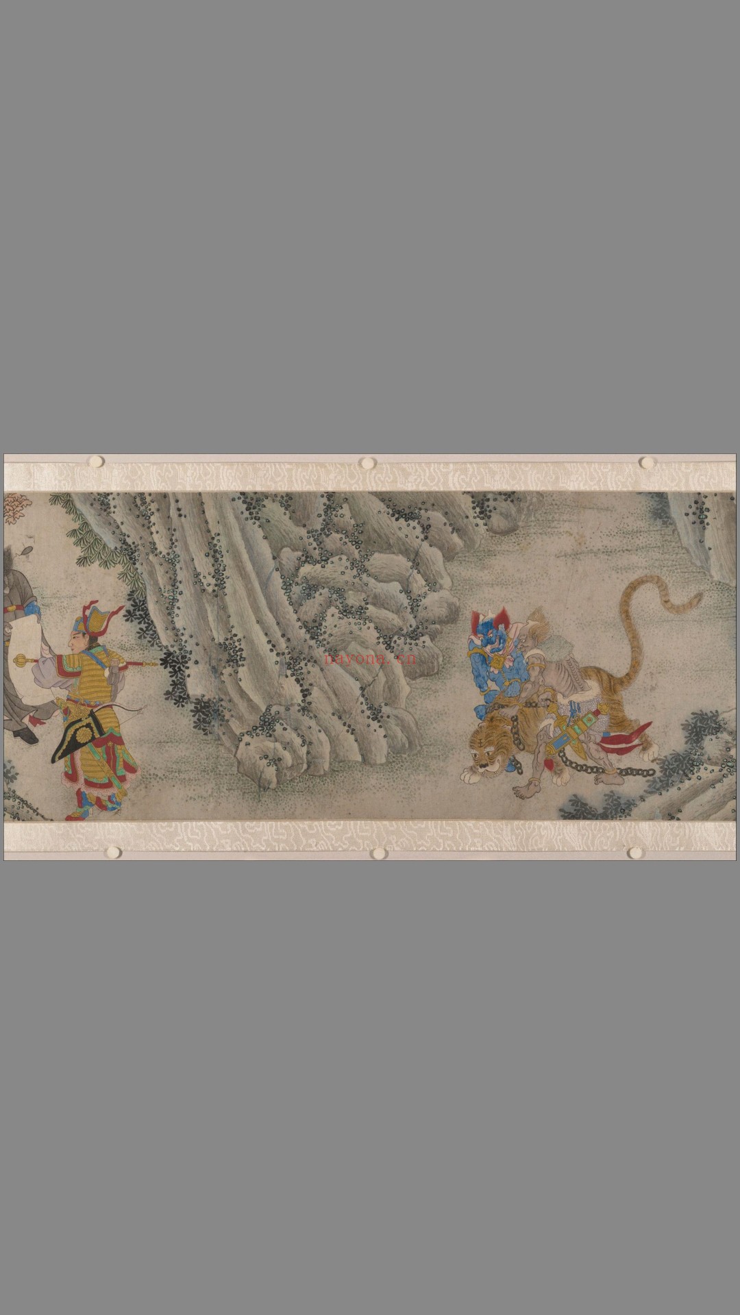搜山图.明.郑重绘.设色纸本.大都会博物馆藏