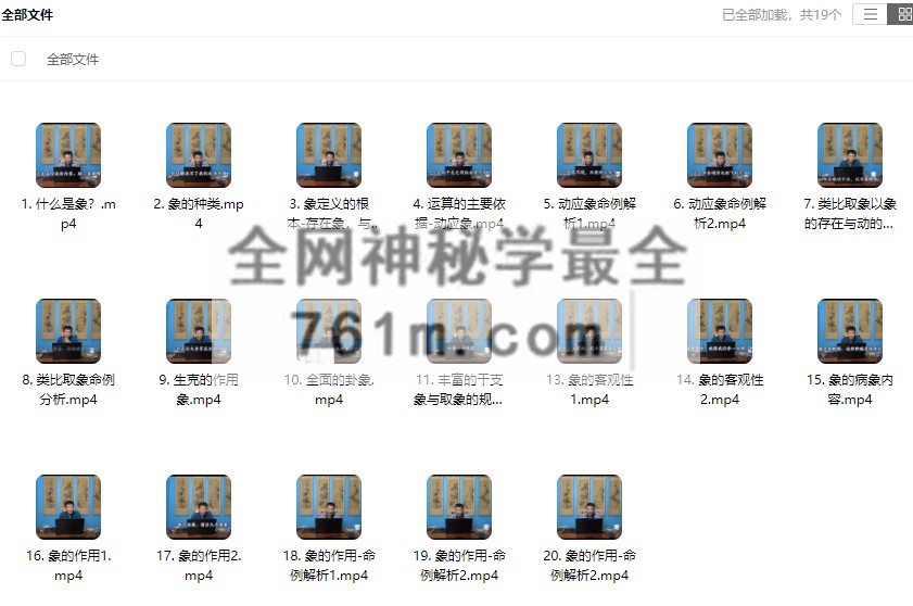 YXG0070-8 潘昭佑四柱取象40集视频