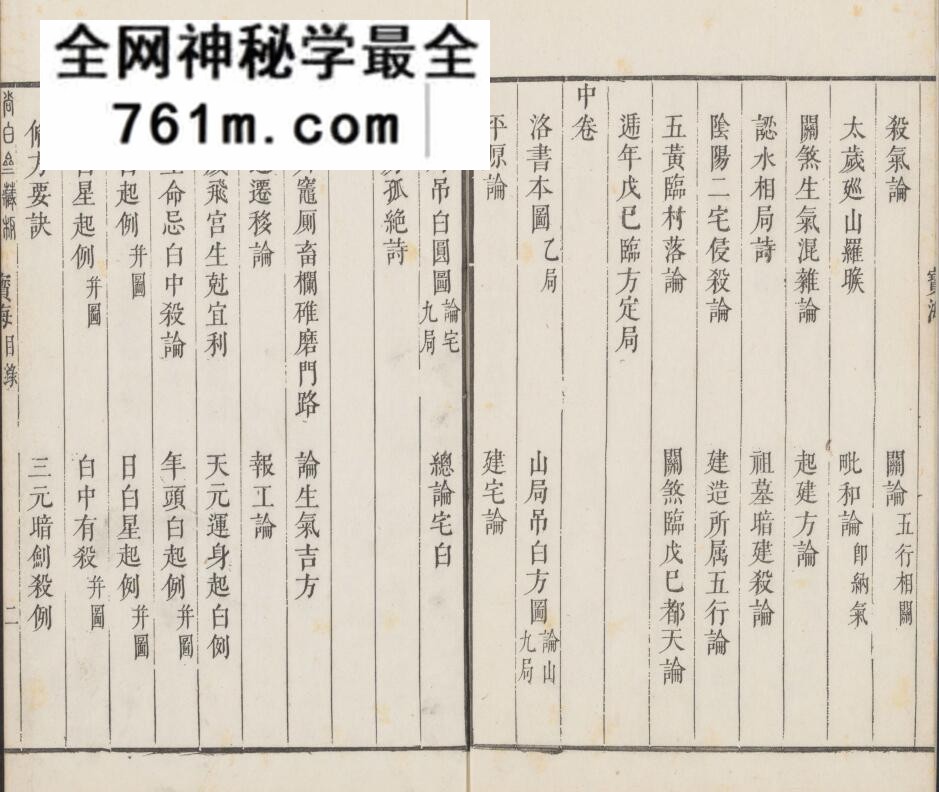 古代择吉日玄宫飞星法秘本《镌三白宝海钩立》3卷（康熙39年古本）百度网盘分享