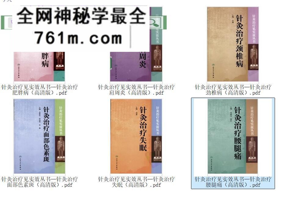 针灸治疗见实效丛书(全6册)