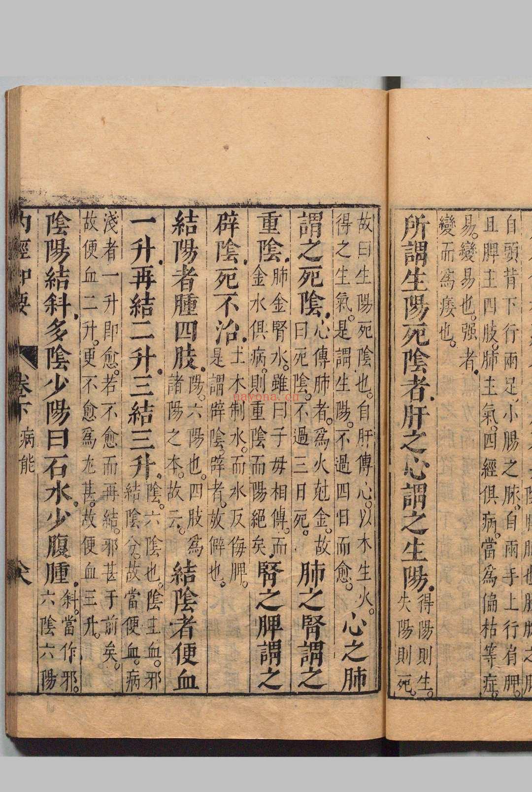 内经知要 ２卷 李中梓 明崇祯16年